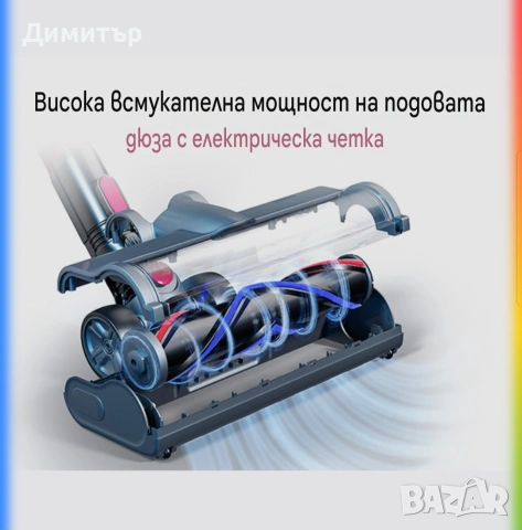 Безжична прахосмукачка Sifuplex VSF13,250W ,0.6л,2200mha батерия,17000па мощност на засмукане, снимка 9 - Прахосмукачки - 54171351