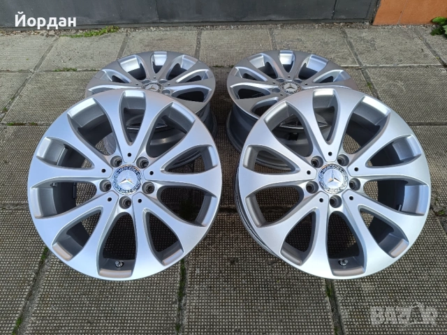 ОРИГИНАЛНИ джанти 17 ' цола 5x112 MERCEDES BENZ / МЕРЦЕДЕС 7,5J ET40 + датчици, снимка 4 - Гуми и джанти - 54544839