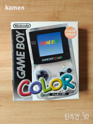 НЕУПОТРЕБЯВАН Nintendo Game Boy Color Clear (Японско издание) в ПЪЛЕН КОМПЛЕКТ + 2500 игри ПОДАРЪК