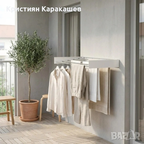 ПРОСТОР СУШИЛНИК ЗА ДРЕХИ БЯЛ, снимка 5 - Други стоки за дома - 54275808