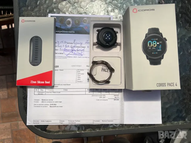 Продавам Coros Pace 4 Black Crystal  нов, снимка 2 - Смарт часовници - 55413739