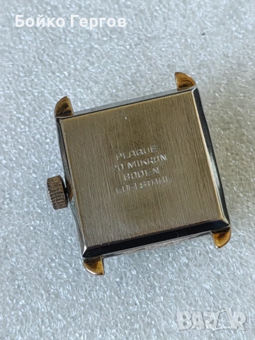 Немски-GDR / DDR Дамски Винтидж часовник UMF RUHLA - 15 RUBIS. Позлатен 20MK.Работи перфектно !, снимка 5 - Дамски - 54330968