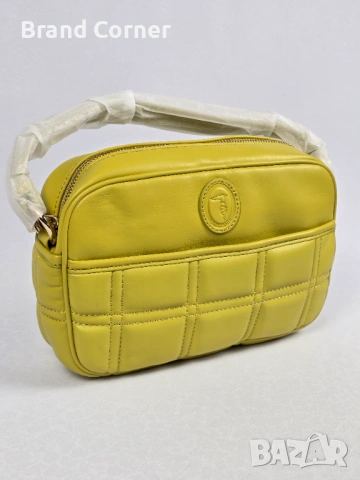 Нова дамска чанта Trussardi в жълт цвят със сертификат, снимка 2 - Чанти - 54407724