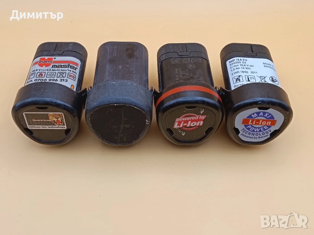 Bosch 10.8V 4 бр. батерии, снимка 4 - Винтоверти - 54611264