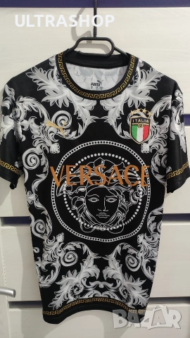 Фен футболна фланелка Puma x Italy x Versace size S, снимка 3 - Футбол - 54647403