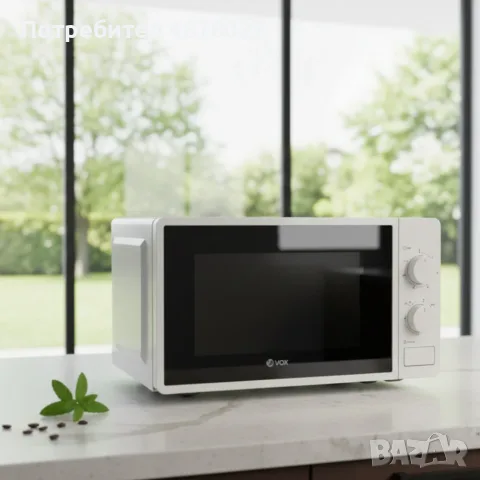 Микровълнова фурна VOX M-30, 700W, 20л с механичен таймер, снимка 5 - Микровълнови - 55516386