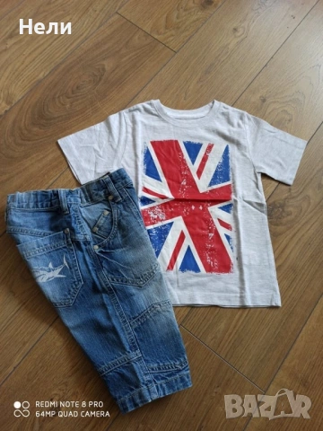ZARA, H&M детски къси дънки и блузки, снимка 8 - Детски къси панталони - 54892558