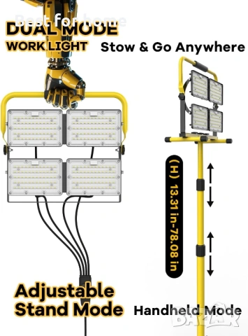  MechaniLite 26000LM LED работна светлина със стойка, снимка 5 - Други - 54452604