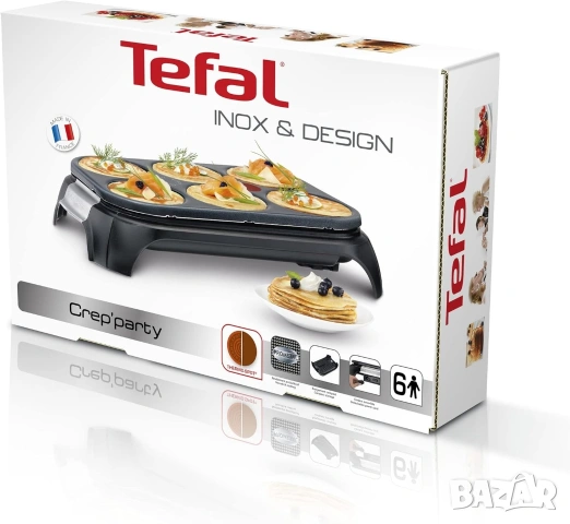 Tefal Crep'Party PY558813 – Уред за 6 мини палачинки, снимка 6 - Гофретници - 54753633