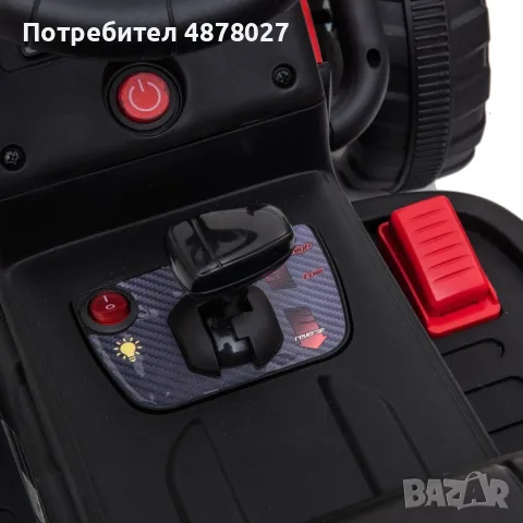 Детски акумулаторен трактор с ремарке 12V – 2x25W, MP3, Bluetooth, до 30 кг, червен, снимка 3 - Електрически играчки - 55493946