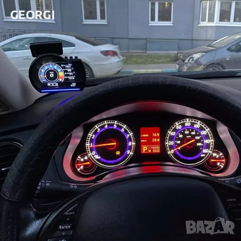 Mobilly допълнителен бордов компютър, бордов дисплей HUD A501, LCD, OBDII, снимка 4 - Аксесоари и консумативи - 55494567