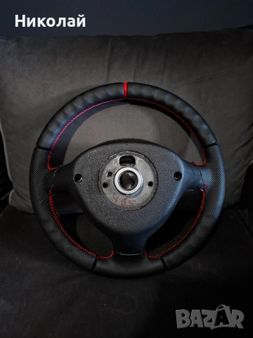 Спортен кожен волан за VW / Seat / Audi, снимка 5 - Части - 54790669