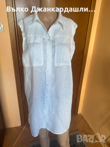 Ленени туники H&M черна и бяла, размер XS/S, снимка 8 - Туники - 54905297