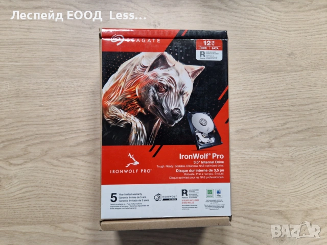 Seagate IronWolf Pro ST12000NT001 12TB 3.5" Вътрешен HDD Нов