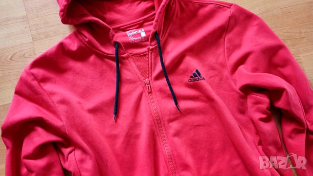 Adidas суитчър мъжки червен, снимка 3 - Спортни дрехи, екипи - 54613378