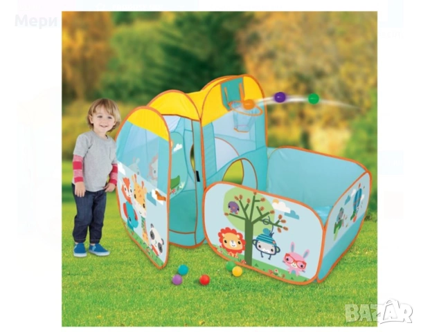 Детска палатка форма на автомобил на fisher price