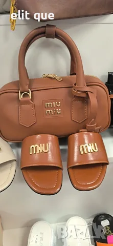 дамски чехли miu miu , снимка 2 - Чехли - 55435256