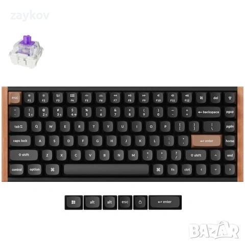 Безжична механична клавиатура Keychron K2 HE, 2.4GHz/Bluetooth