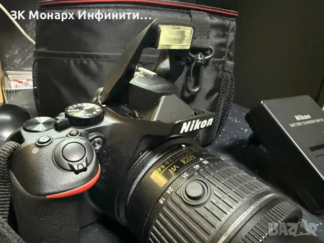 фотоапарат Nikon D3500 + обектив Nikon 18-140mm VR/+зарядно/+ калъф, снимка 13 - Фотоапарати - 55383384