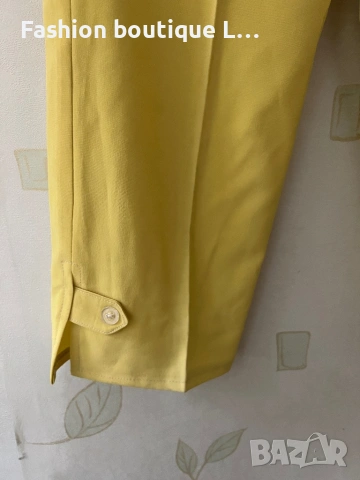Нов с етикет дамски жълт летен панталон с дължина 3/4 💛 Налични размери XS , S , M 💛, снимка 4 - Панталони - 54729881