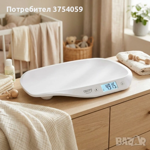 Бебешка електронна везна Camry – Прецизно измерване до 20 кг с HOLD функция и LCD дисплей, снимка 6 - Други - 55148757