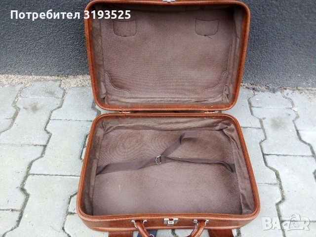 Пътнически кожен куфар, снимка 3 - Куфари - 52750522
