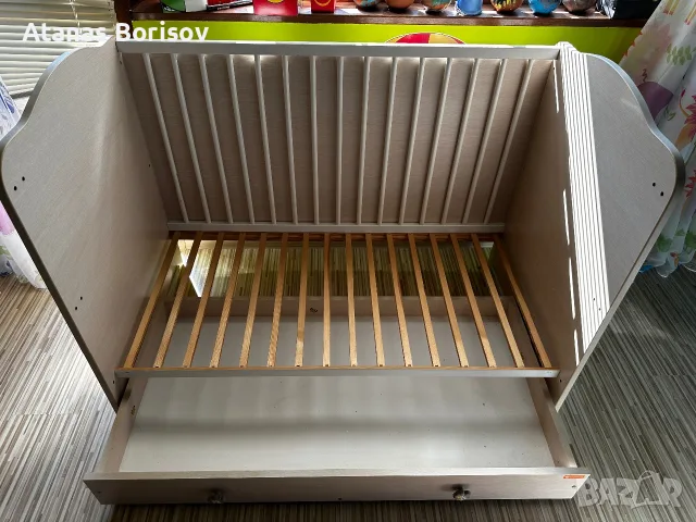 Детски креват Lorelli 120x60 с матрак, снимка 3 - Бебешки легла и матраци - 55544352