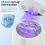 Нова UV-C ултразвукова вана 200 мл за протези, брекети, четки и бижута Почистване, снимка 3