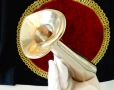 Посребрен меден свещник,ваза,Сърце. , снимка 8
