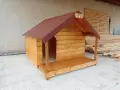 Дървена къща за кучета , средни и големи породи кучета , къща куче от дърво, кученца, снимка 4