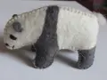 Мечка панда-екологично чиста играчка от филц, ръчна изработка, снимка 2