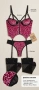 Предизвикателно яркорозово леопардово корсет-бюстие с преден цип и жартиери / , снимка 4