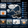 Професионална мощна увеличителна настолна лупа трета помощна ръка с LED осветление за платки щипки, снимка 4