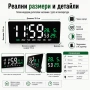 Голям модерен дигитален часовник с температура дата LED за спалня офис електронен дата календар, снимка 6