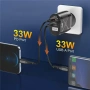 65W GaN зарядно устройство USB-C PD & USB-A QC 3.0 – Бързо зареждане за iPhone, Samsung 10326, снимка 11