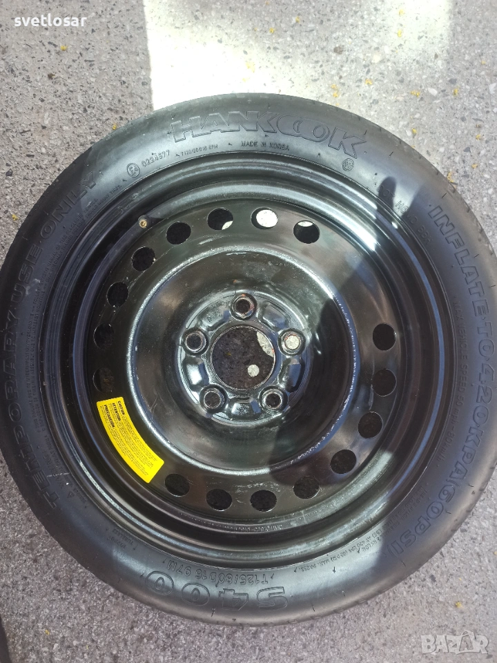 16" резервна гума Патерица 5х105 , снимка 1