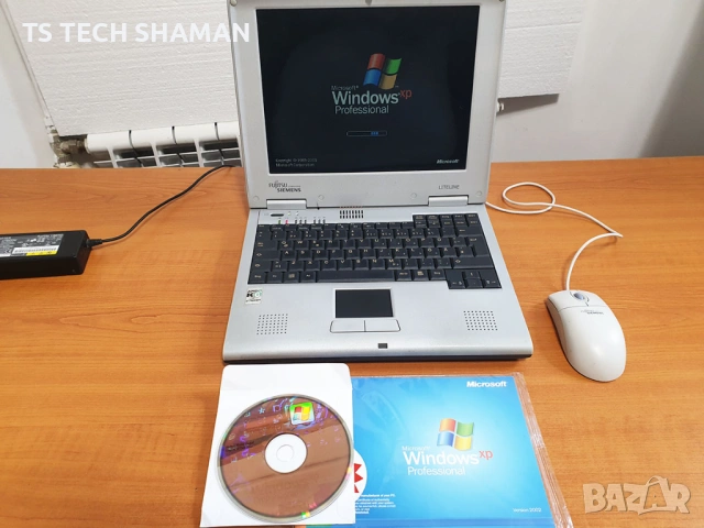 ⭐Продавам уникален ретро лаптоп AMD K6 II с Windows XP и РАБОТЕЩ Сериен Порт COM1⭐