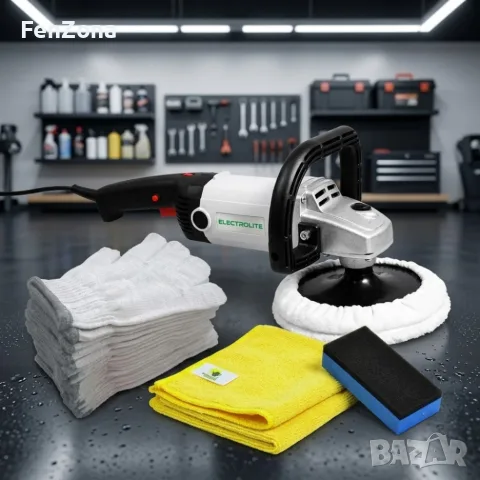Професионална полираща машина ELECTROLITE 1800W – 600-3000 об/мин, 180 мм, регулиране на оборотите