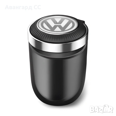 Стилен пепелник за автомобил Volkswagen с LED осветление и капак, снимка 12 - Аксесоари и консумативи - 54569378