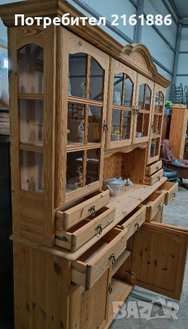 Кухненски бюфет с витрина , снимка 5 - Секции и витрини - 54568077