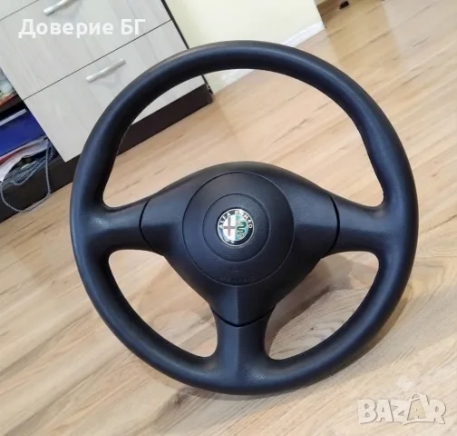 Мултифункционален кожен волан с аербег (airbag), лентов кабел и лост за мигачи/чистачки