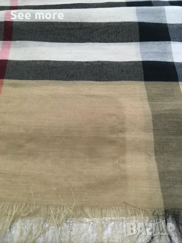 Копринен шал BURBERRY, снимка 5 - Шалове - 53373737