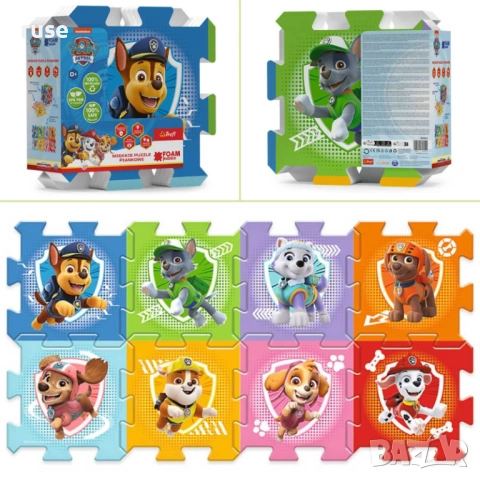 НОВИ! Мек килим пъзел постелка за игра Paw Patrol Пес Патрул , снимка 4 - Други - 54424827