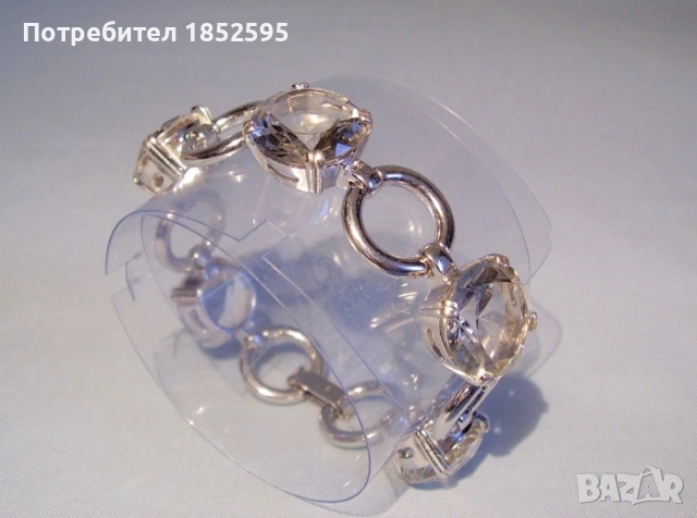 Сребърна гривна и пръстен с планински кристал, снимка 5 - Пръстени - 54277922