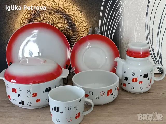 Български,детски сервиз , снимка 7 - Антикварни и старинни предмети - 55435453