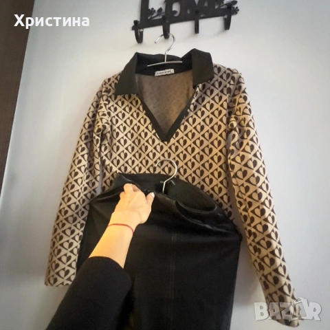 Кожен клин и боди , снимка 4 - Панталони - 54640131
