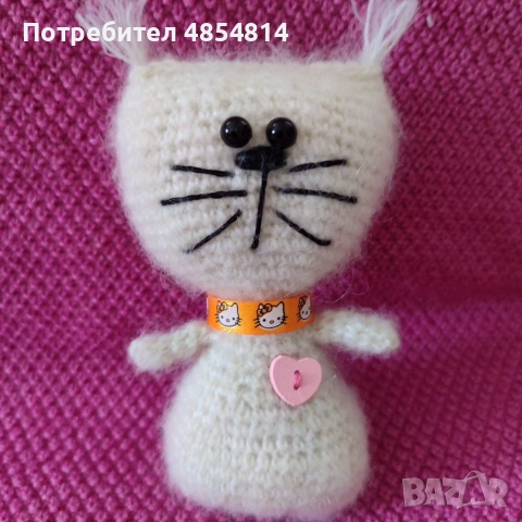 Коте с размер 14 см., снимка 2 - Плюшени играчки - 55192306