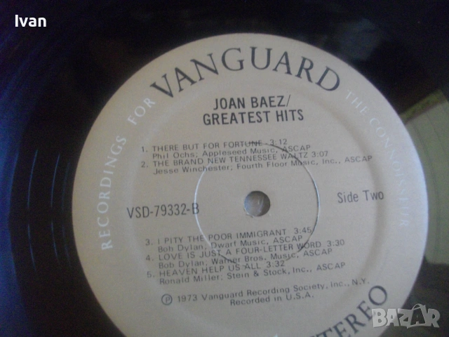 Joan Baez  Hits Grates and Others 1973г VSD 79332 НОВА ГРАМОФОННА ОРИГИНАЛНА ПЛОЧА Джоан Баез Хитове, снимка 11 - Грамофонни плочи - 54599190