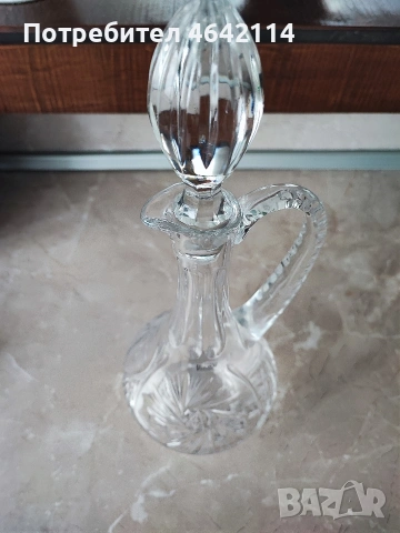 Кристален декантер Violetta, снимка 2 - Антикварни и старинни предмети - 54076007