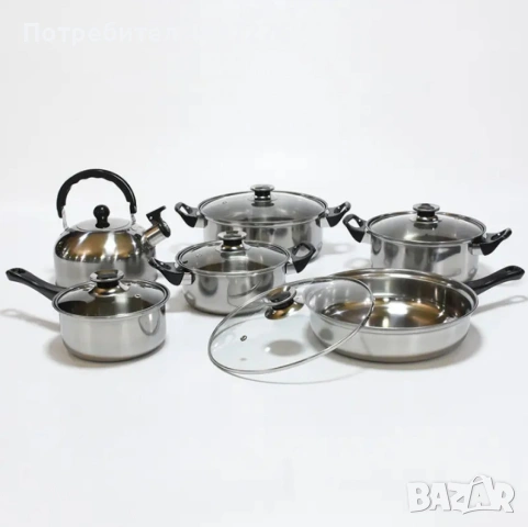 комплект от 12 части за кухня, снимка 4 - Съдове за готвене - 54699621